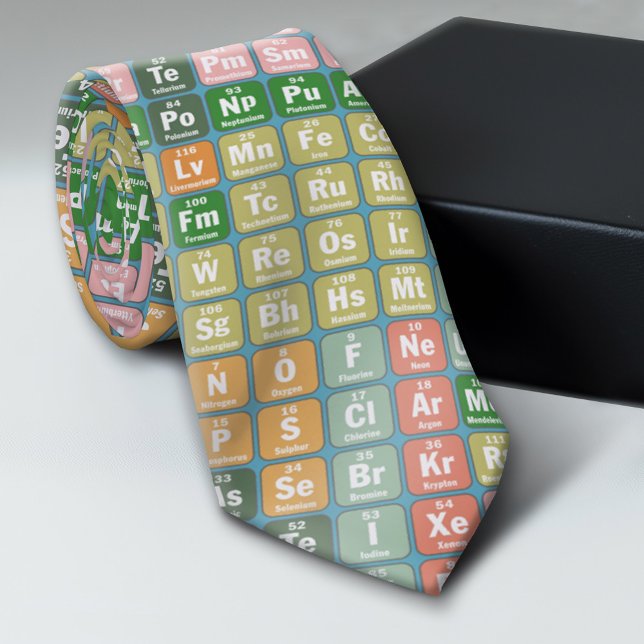 Periodic Table of Elements Pattern Tie (Periodic Table Pattern Tie)