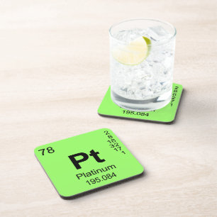 Periodic Table of Elements (Platinum) Coaster