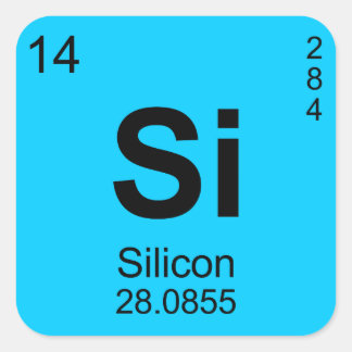 Periodic Table of Elements (Silicon) Square Sticker