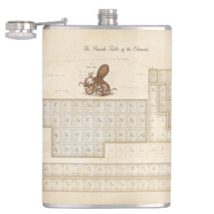 Periodic Table of Elements Steampunk Neo-Victorian Hip Flask