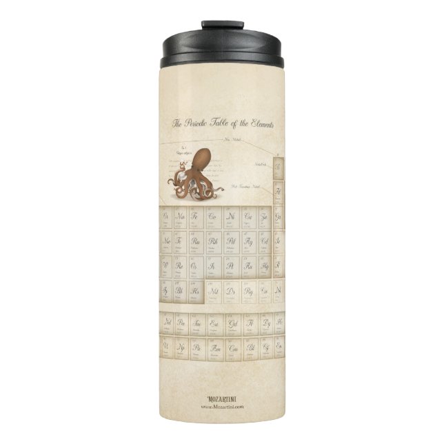 Periodic Table of Elements Steampunk Neo-Victorian Thermal Tumbler (Front)