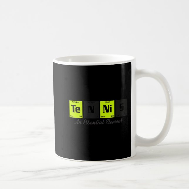Periodic table of elements Tennis Player gift for  Coffee Mug (Right)