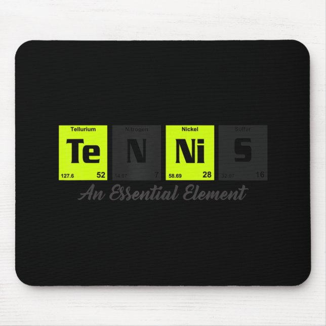 Periodic table of elements Tennis Player gift for  Mouse Pad (Front)
