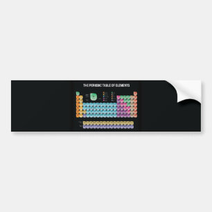 Periodic table of elements throw pillow bumper sticker