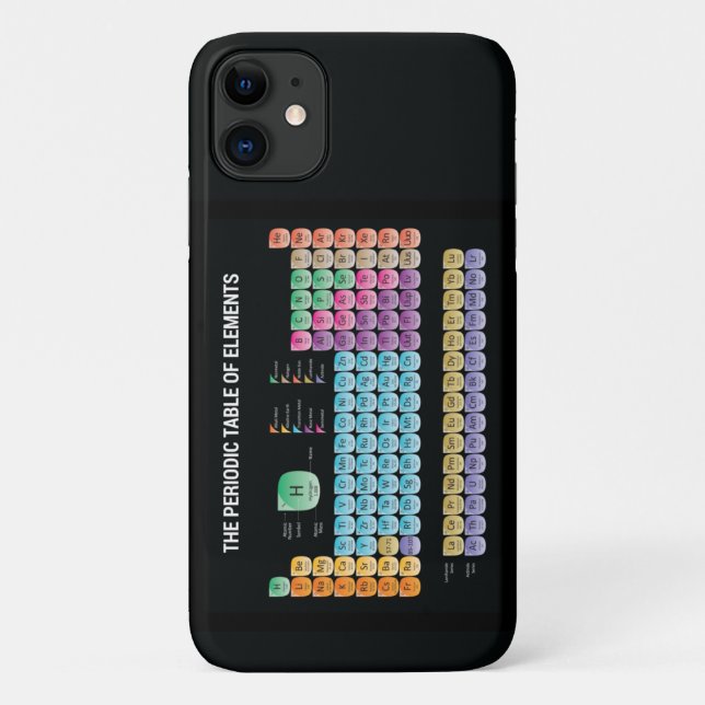 Periodic table of elements throw pillow Case-Mate iPhone case (Back)