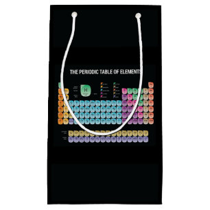 Periodic table of elements throw pillow small gift bag