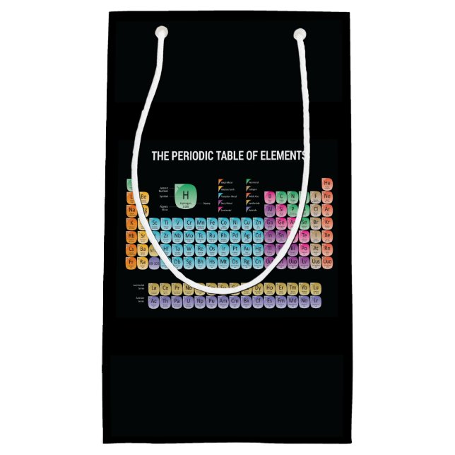 Periodic table of elements throw pillow small gift bag (Front)
