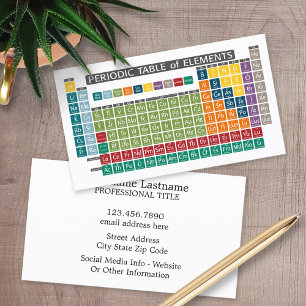 Periodic Table of Elements - Use Periodically Business Card