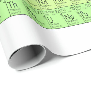 Periodic table of elements wrapping paper