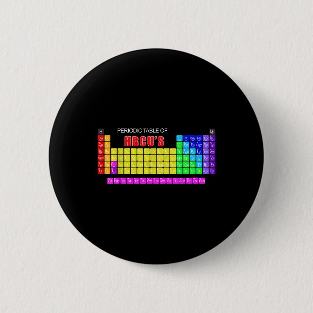 Periodic Table Of Hbcus Blerd  2 Inch Round Button (Front)