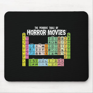 Periodic Table of Horror Movies Chemistry Science Mouse Pad