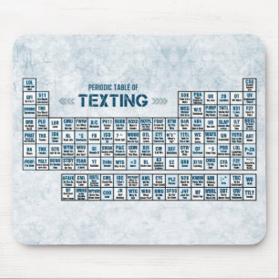 Periodic Table of Texting (Blue) Mouse Pad