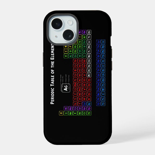 Periodic Table of the Elements 1 iPhone 15 Case (Back)