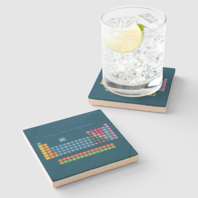 Periodic Table of the Elements 2 Stone Coaster (Side)