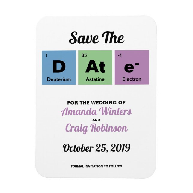 Periodic Table of the Elements Save The Date Magnet (Vertical)