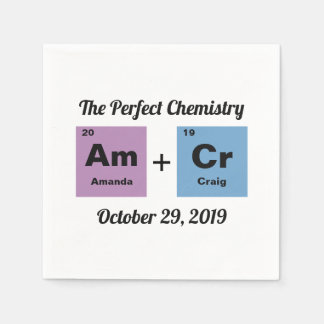 Periodic Table of the Elements Wedding Napkin