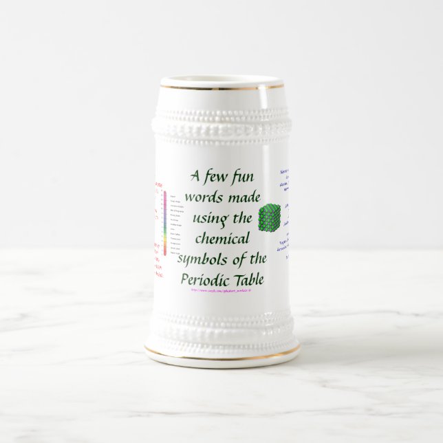 "Periodic Table Stein" Beer Stein (Center)