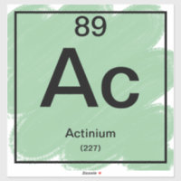 Periodic Table Sticker - Actinium