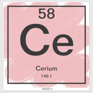 Periodic Table Sticker - Cerium