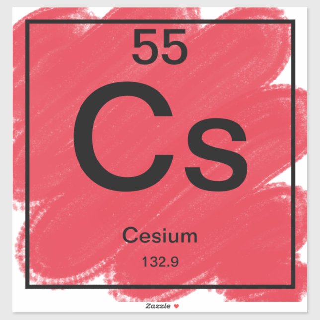 Periodic Table Sticker - Cesium (Sheet)