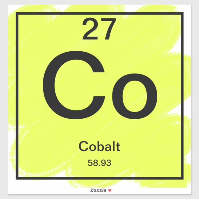 Periodic Table Sticker - Cobalt (Sheet)