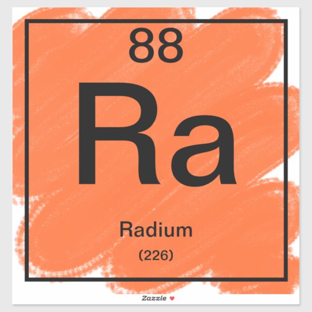Periodic Table Sticker - Radium (Sheet)
