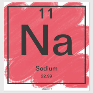 Periodic Table Sticker - Sodium