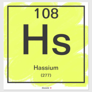 Periodic Table Stickers - Hassium