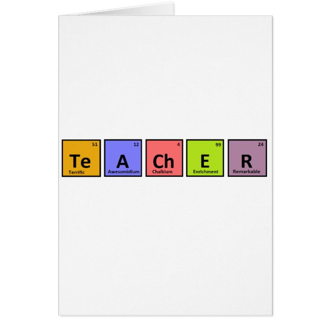 Periodic Table Teacher Appreciation (Front)