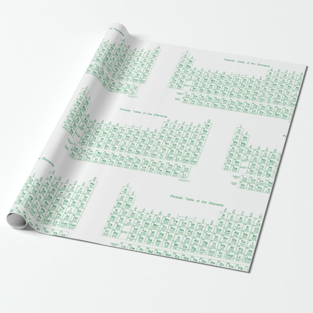 "Periodic Table" Wrapping Paper (Unrolled)