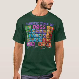 Periodicable of Dogs Pet Puppy Science Dog Lover D T-Shirt