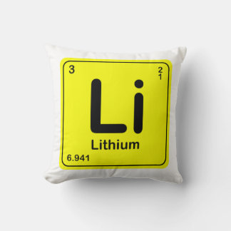 Periodical Table - Lithium Throw Pillow