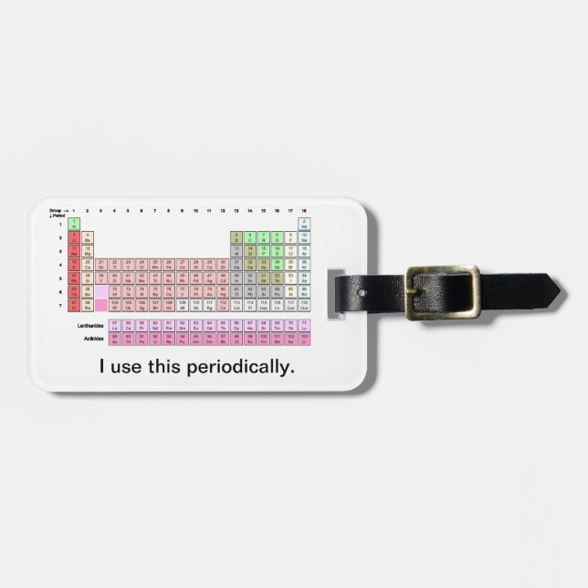 Periodically Luggage Tag (Front Horizontal)