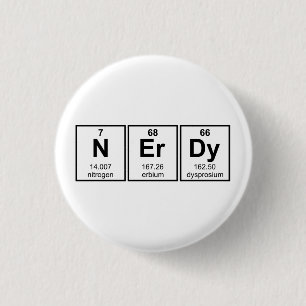 Periodically Nerdy Element Symbols 1 Inch Round Button