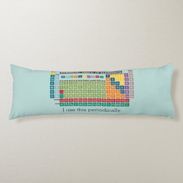 Periodically Periodic Table of Elements Body Pillow (Front)