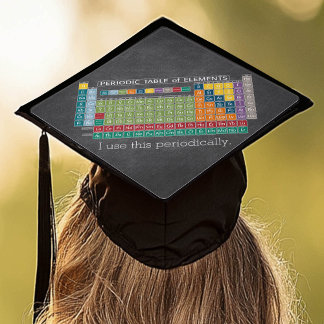 Periodically Periodic Table of Elements Chalkboard Graduation Cap Topper