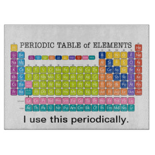 Periodically Periodic Table of Elements Cutting Board