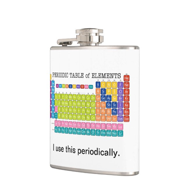 Periodically Periodic Table of Elements Hip Flask (Left)
