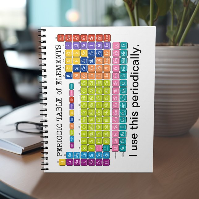Periodically Periodic Table of Elements Notebook (Personalized notebook with Periodic Table of Elements - can customize completely)