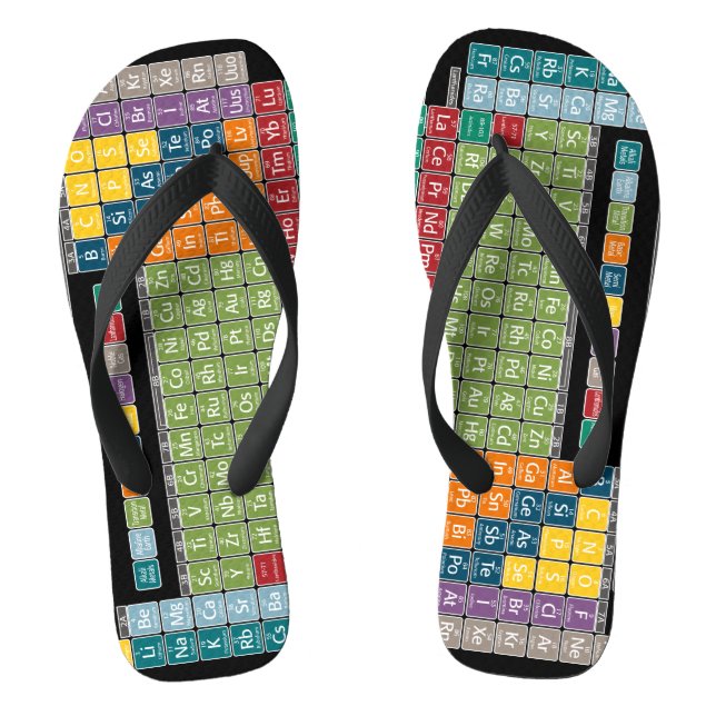 Periodically Periodic Table of Elements - Students Flip Flops (Footbed)