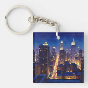 Peripheral Metropolis View Keychain