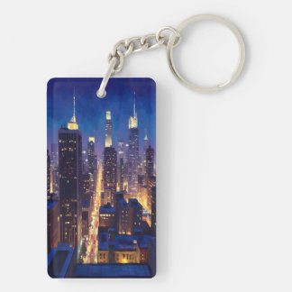 Peripheral Metropolis View Keychain