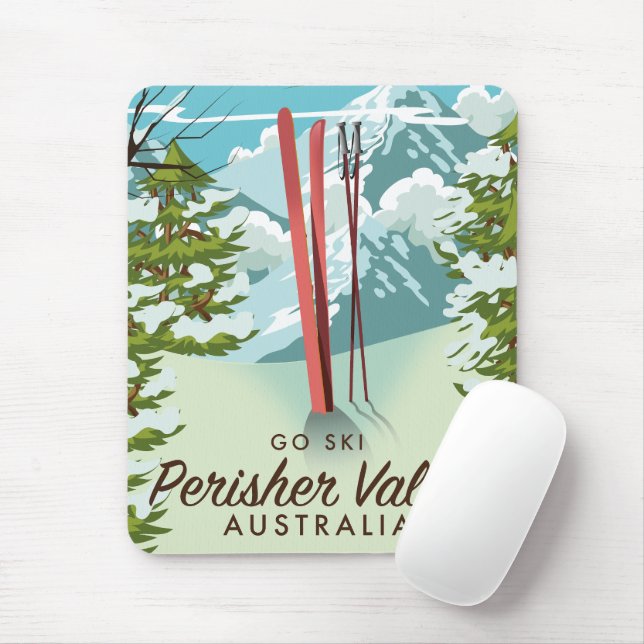 Perisher Valley Australia ski. Mouse Pad (With Mouse)