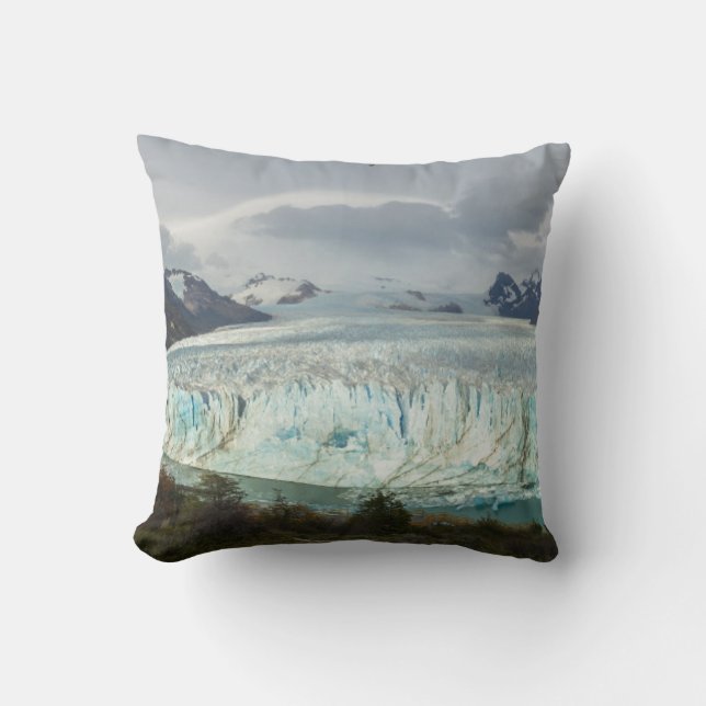 Perito Moreno Glacier Panoramic Throw Pillow (Front)