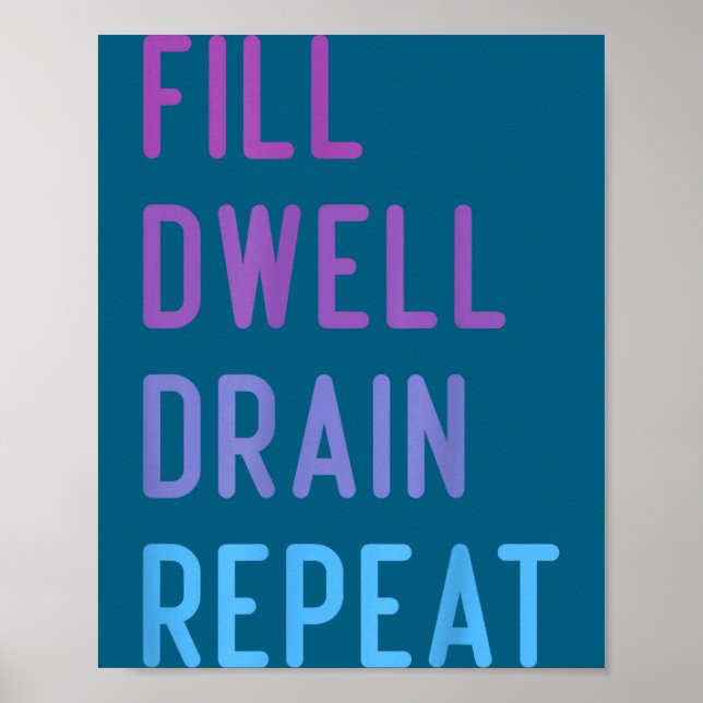 Peritoneal Dialysis Fill Dwell Drain Repeat Funny  Poster (Front)