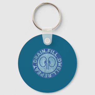 Peritoneal Dialysis Nurse Funny Quote - Black, Uni Keychain