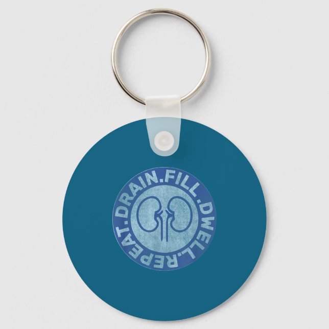 Peritoneal Dialysis Nurse Funny Quote - Black, Uni Keychain (Front)