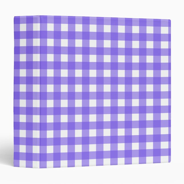 Periwinkle and white gingham binder (Front/Spine)