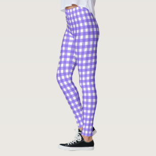 Periwinkle and white gingham leggings