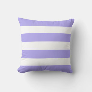 Periwinkle and white striped throw pillow